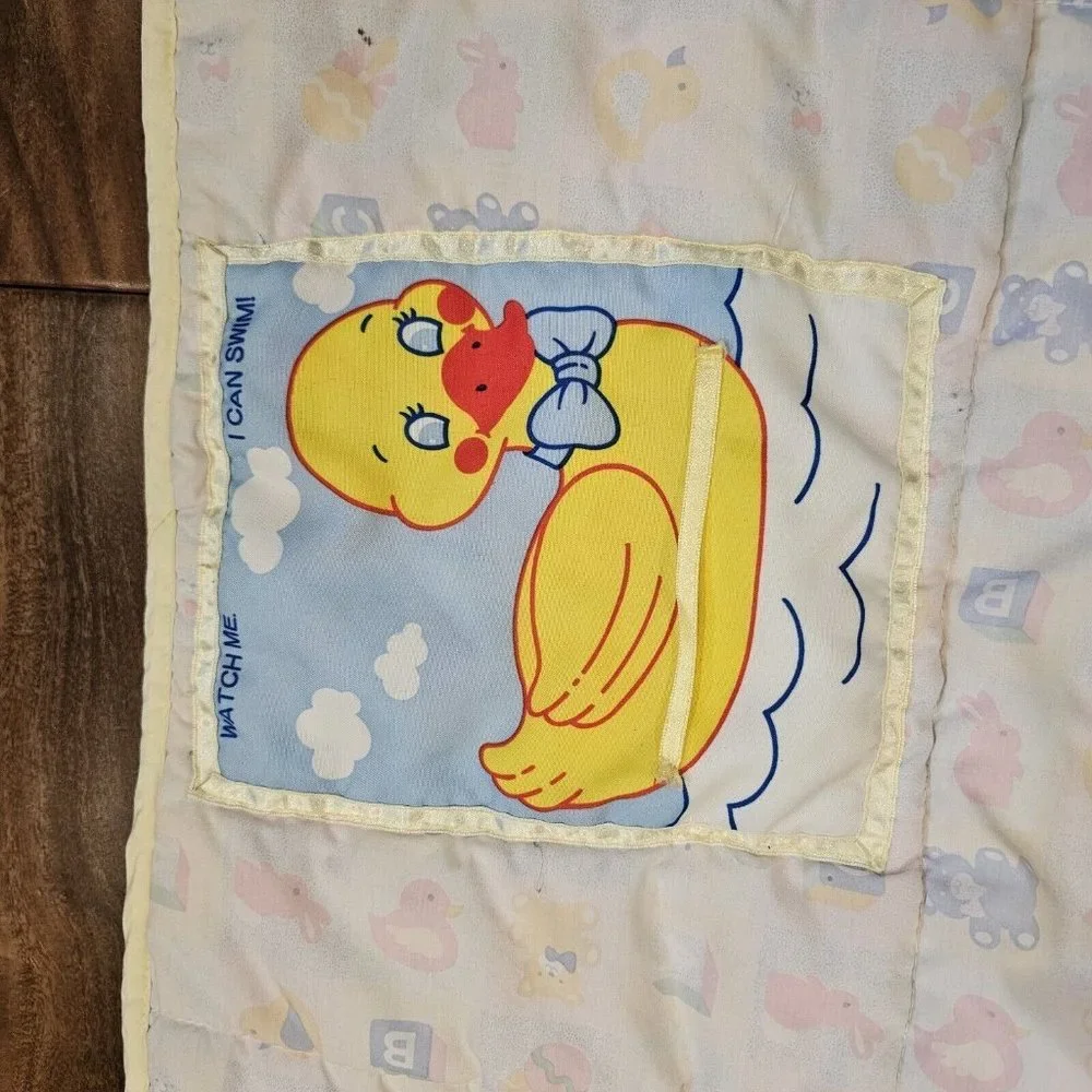 Vintage‎ 80 90s Baby Activity Play Mat Tummy Time Interactive Animals Sensory